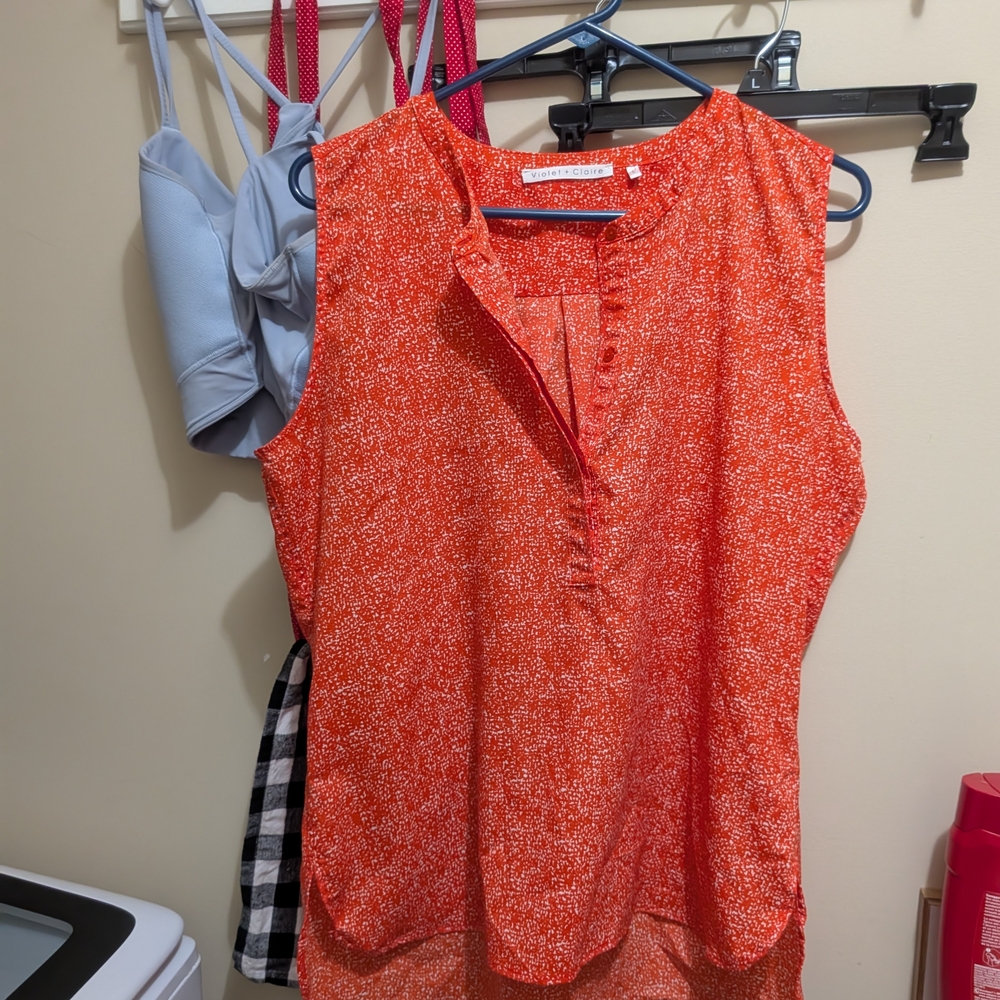 Orange Sleeveless Top